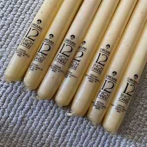 VTG I Carolina I 7 Creamy White Dinner Tapers Candles I 12-inch